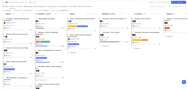 Шаблон «Маркетинговое агентство» в Shtab